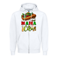 White mama cita sombrero Zipper Hoodie - BarkalooDesign