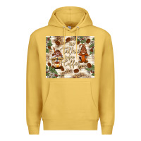 Antique Gold no talkie before coffee with gnomies Premium Hoodie - TumblerDesignByShophia