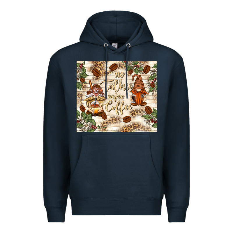 No Talkie Before Coffee With Gnomies Premium Hoodie by TumblerDesignByShophia | Teevron