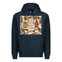 Navy no talkie before coffee with gnomies Premium Hoodie - TumblerDesignByShophia