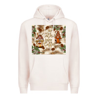 Pale Pink no talkie before coffee with gnomies Premium Hoodie - TumblerDesignByShophia