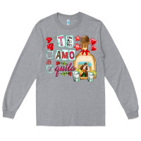 Heather Grey te amo te quila Long Sleeve Tee - NancyCooperArtShop