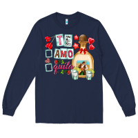 Navy te amo te quila Long Sleeve Tee - NancyCooperArtShop