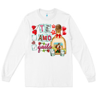 White te amo te quila Long Sleeve Tee - NancyCooperArtShop