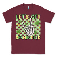 Burgundy let's get shamrocked Classic Tee - MaliasSmallBusiness