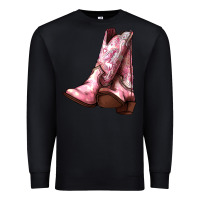 Black Cowgirl boots Premium Sweatshirt - HowdyJamesFarm