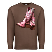 Chestnut Cowgirl boots Premium Sweatshirt - HowdyJamesFarm