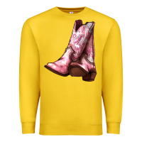 Lemon Cowgirl boots Premium Sweatshirt - HowdyJamesFarm