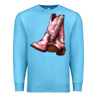 Ocean Blue Cowgirl boots Premium Sweatshirt - HowdyJamesFarm