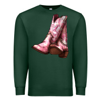 Sports Green Cowgirl boots Premium Sweatshirt - HowdyJamesFarm