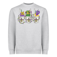 Heather Grey mardi gras snowballs Heavyweight Sweatshirt - MaliasSmallBusiness