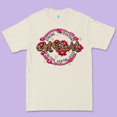 Strong Important Mom Beautiful Worthy Loved Premium Tee Designed By Jahusdesignshop