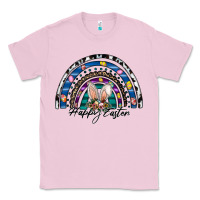 Bubblegum Pink happy easter rainbow Classic Tee - CowhideDigitalArt