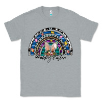 Heather Grey happy easter rainbow Classic Tee - CowhideDigitalArt