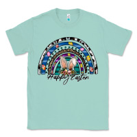 Seafoam happy easter rainbow Classic Tee - CowhideDigitalArt