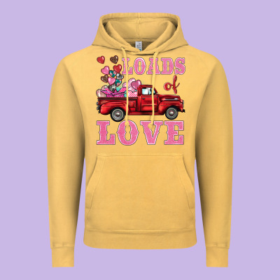 Loads Of Love Truck Vintage Hoodie Designed By Barkaloodesign