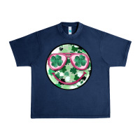 Navy st patrick's smiley Urban Heavy Tee - MaliasSmallBusiness