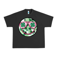 Pigment Black st patrick's smiley Urban Heavy Tee - MaliasSmallBusiness