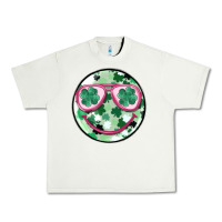 Pistachio st patrick's smiley Urban Heavy Tee - MaliasSmallBusiness