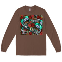Chestnut floral american football  helmet Long Sleeve Tee - NancyCooperArtShop