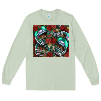 Matcha floral american football  helmet Long Sleeve Tee - NancyCooperArtShop