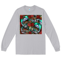 Moon Dust floral american football  helmet Long Sleeve Tee - NancyCooperArtShop