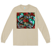 Mushroom floral american football  helmet Long Sleeve Tee - NancyCooperArtShop