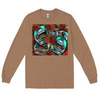 Toasted Coconut floral american football  helmet Long Sleeve Tee - NancyCooperArtShop