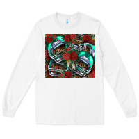 White floral american football  helmet Long Sleeve Tee - NancyCooperArtShop