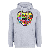 Heather Grey Love needs no words Heavyweight Hoodie - NancyCooperArtShop