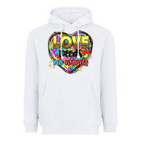 White Love needs no words Heavyweight Hoodie - NancyCooperArtShop