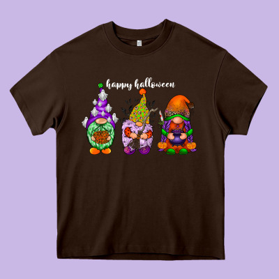 Happy Halloween Gnomes White Heavy Core Tee Designed By Racoondesign