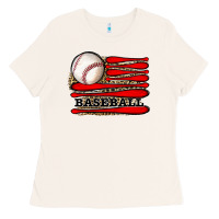 Bone leopard baseball flag Ladies Tee - JahusDesignShop