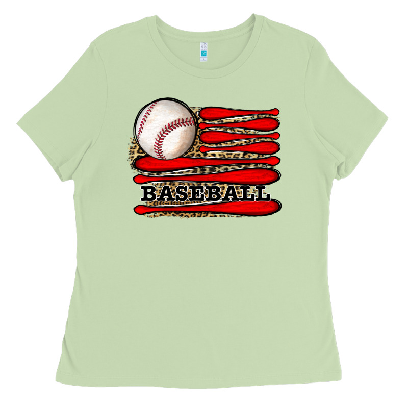 Leopard Baseball Flag Ladies Tee by JahusDesignShop | Teevron