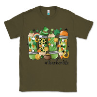 Army Green retro patricks day teacher life Classic Tee - MaliasSmallBusiness