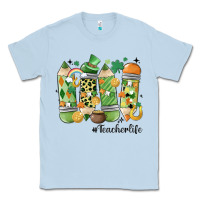 Dusty Blue retro patricks day teacher life Classic Tee - MaliasSmallBusiness