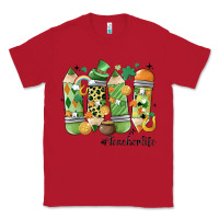 Red retro patricks day teacher life Classic Tee - MaliasSmallBusiness