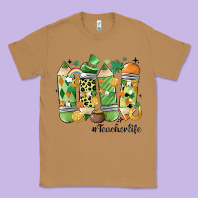 Retro Patricks Day Teacher Life Classic Tee Designed By Maliassmallbusiness