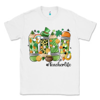 White retro patricks day teacher life Classic Tee - MaliasSmallBusiness