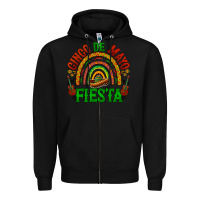 Black cinco de mayo fiesta rainbow Zipper Hoodie - BarkalooDesign