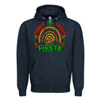 Navy cinco de mayo fiesta rainbow Zipper Hoodie - BarkalooDesign