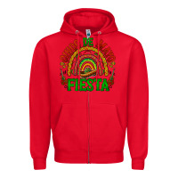 Red cinco de mayo fiesta rainbow Zipper Hoodie - BarkalooDesign