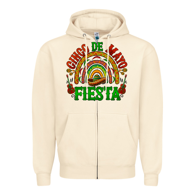 Cinco De Mayo Fiesta Rainbow Zipper Hoodie by BarkalooDesign | Teevron