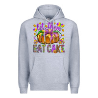 Heather Grey Let them eat cake Premium Hoodie - HowdyJamesFarm