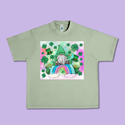 St Patrick's Gnome Urban Heavy Tee Designed By Maliassmallbusiness