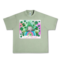 Oil Green st patrick's gnome Urban Heavy Tee - MaliasSmallBusiness