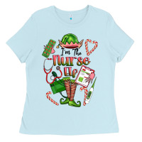 Baby Blue im the nurse elf Ladies Tee - FaDigitalArtStudio