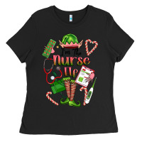 Black im the nurse elf Ladies Tee - FaDigitalArtStudio