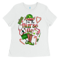 White im the nurse elf Ladies Tee - FaDigitalArtStudio