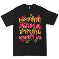 Black praying mama raising warriors Premium Tee - JahusDesignShop
